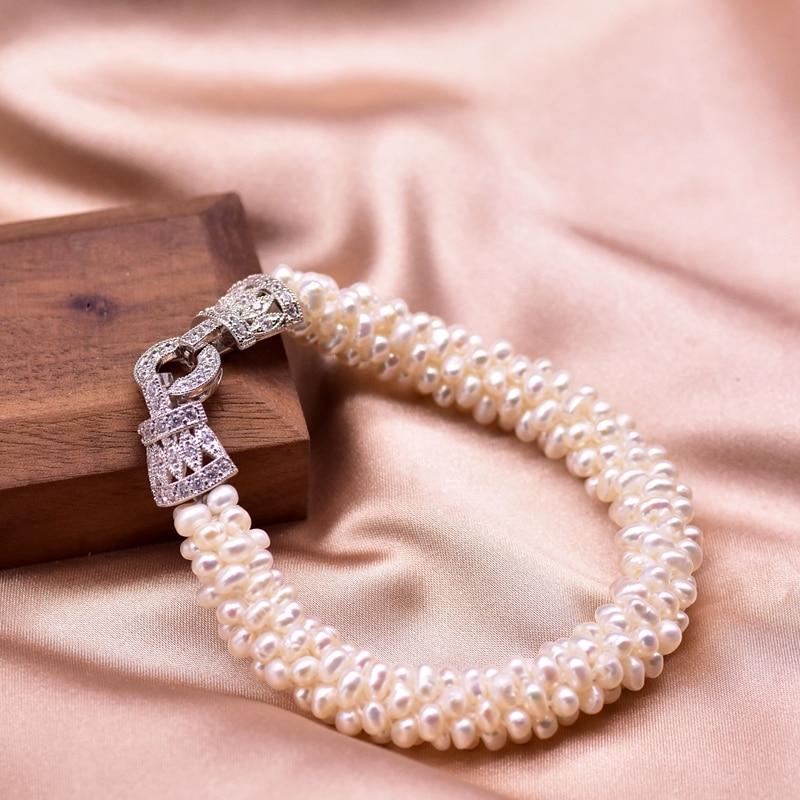 Natural Freshwater White Pearl Bracelet for Women - HER SHOP