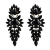 Colorful Rhinestone Geometric Charms Drop Dangle Earrings for Women Fashion Jewelry Boho Maxi Crystal Statement Earrings