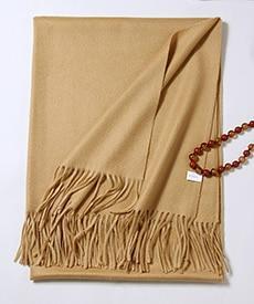 Hot Sale All-Match Men Women Solid Color Luxurious Elegant Cashmere Scarves With Tassel