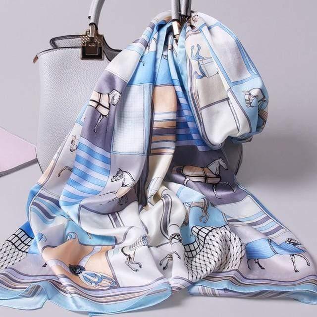 Ladies 100% Pure Silk Vintage Scarf - HER SHOP