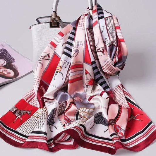 Ladies 100% Pure Silk Vintage Scarf - HER SHOP