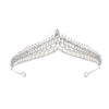 Luxury Pearl Princess Queen Pageant Prom Rhinestone Veil Tiara Party Wedding Crown