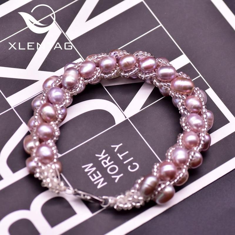 Her Shop accessories Minimalist Natural Purple Pearl Rope Bracelet For Women