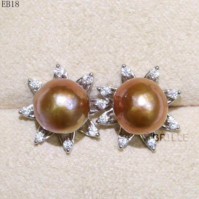 Natural Color Freshwater Edison Pearl Earrings - 9-10mm Fashion Jewelry