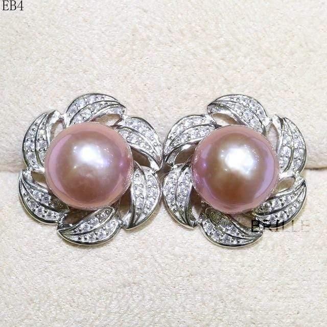 Natural Color Freshwater Edison Pearl Earrings - 9-10mm Fashion Jewelry