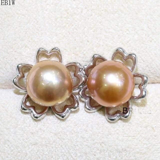 Natural Color Freshwater Edison Pearl Earrings - 9-10mm Fashion Jewelry