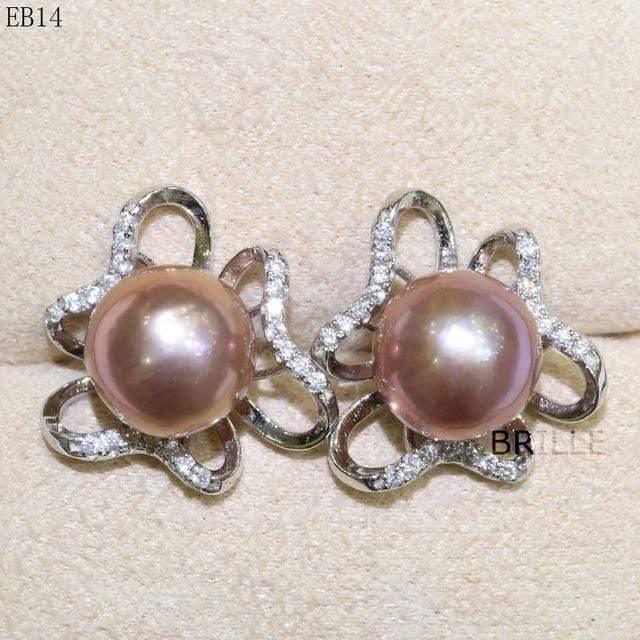 Natural Color Freshwater Edison Pearl Earrings - 9-10mm Fashion Jewelry