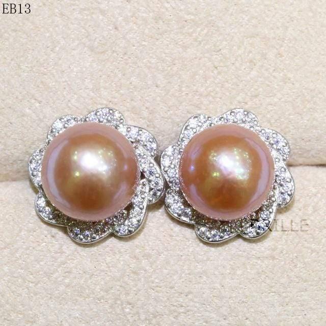 Natural Color Freshwater Edison Pearl Earrings - 9-10mm Fashion Jewelry