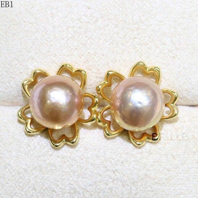 Natural Color Freshwater Edison Pearl Earrings - 9-10mm Fashion Jewelry