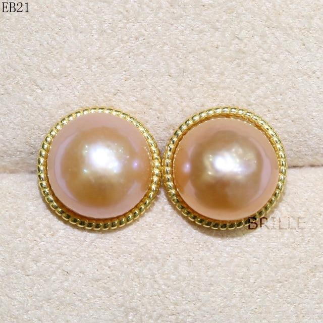 Natural Color Freshwater Edison Pearl Earrings - 9-10mm Fashion Jewelry
