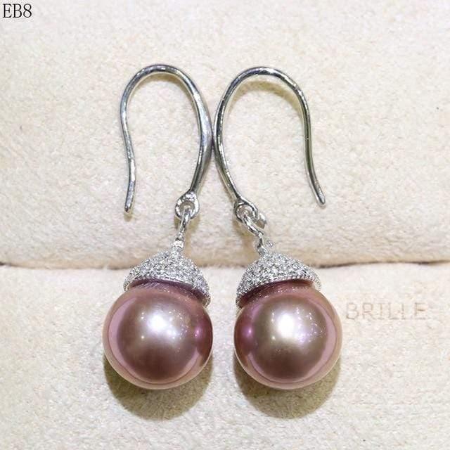 Natural Color Freshwater Edison Pearl Earrings - 9-10mm Fashion Jewelry