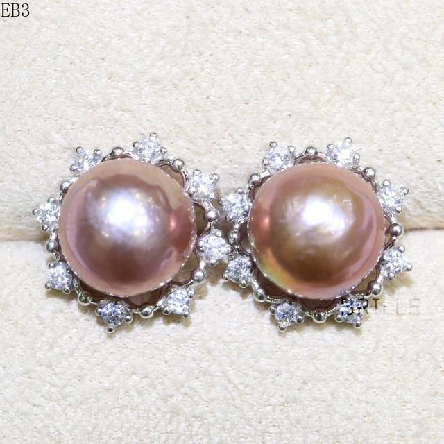 Natural Color Freshwater Edison Pearl Earrings - 9-10mm Fashion Jewelry