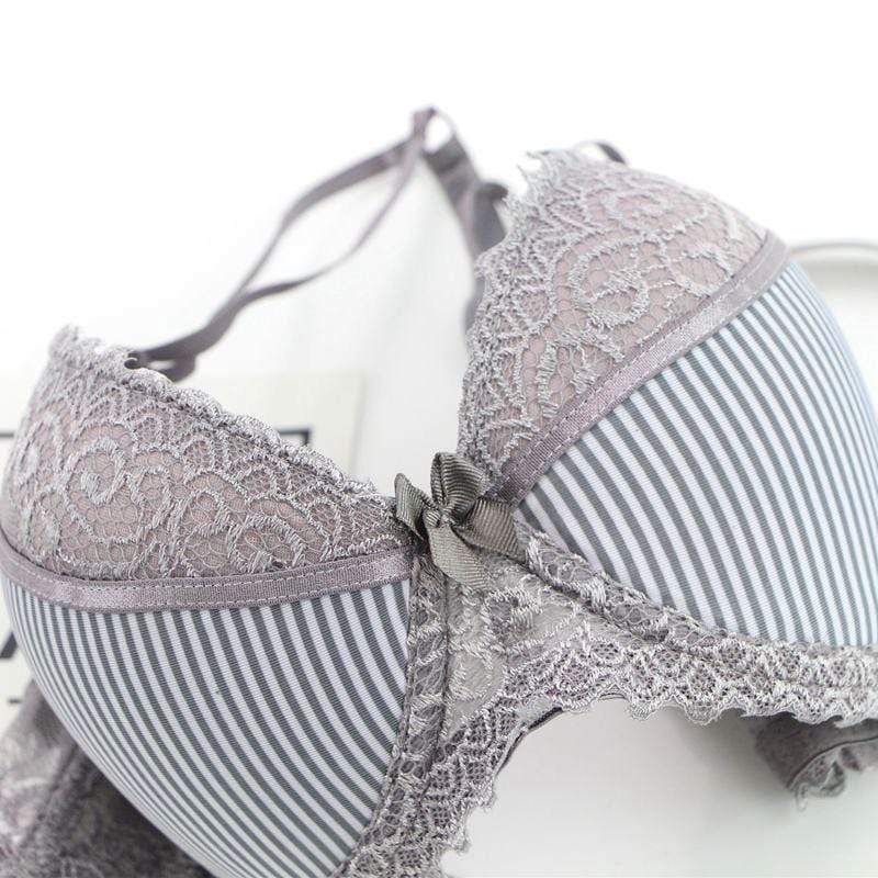 French Sexy Bra And Panty Sets For Women Front Closure Push Up
