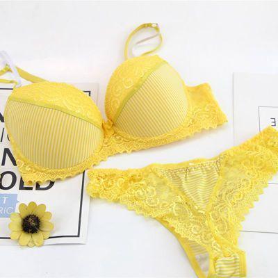 Buy Push-up Lace French Girl Underwear Woman Without Ring Adjusted  Accessory Breast Collection with Small Bra Seamless Bra Black Cup Size 80C  at