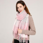 Her Shop accessories Color 3 / 180x70cm Winter Plaid 100% Lamb Wool Scarf