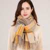 Her Shop accessories Color 1 / 180x70cm Winter Plaid 100% Lamb Wool Scarf