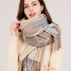 Her Shop accessories Color 2 / 180x70cm Winter Plaid 100% Lamb Wool Scarf