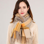 Her Shop accessories Winter Plaid 100% Lamb Wool Scarf