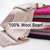 Women 100% Real Wool Scarf Winter Scarves
