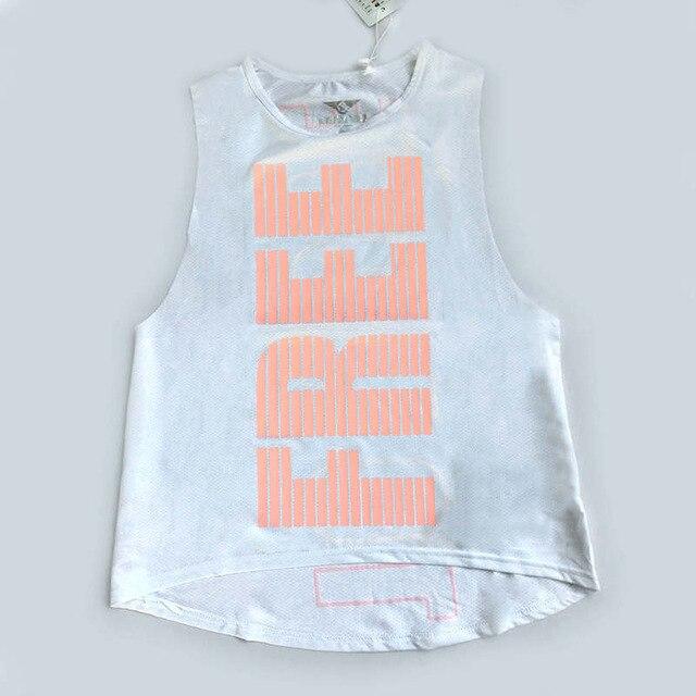 Women Letter Printed Breathable  Yoga Top