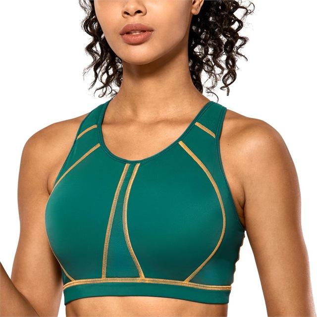 Women's High Impact Padded Supportive Wire-free Full Coverage Sports Bra