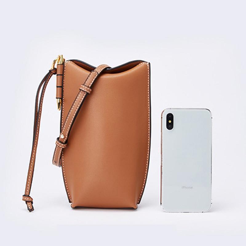 Her Shop bag Genuine Leather Bucket Bag