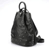 Punky style women stud cow skin genuine leather soft backpack
