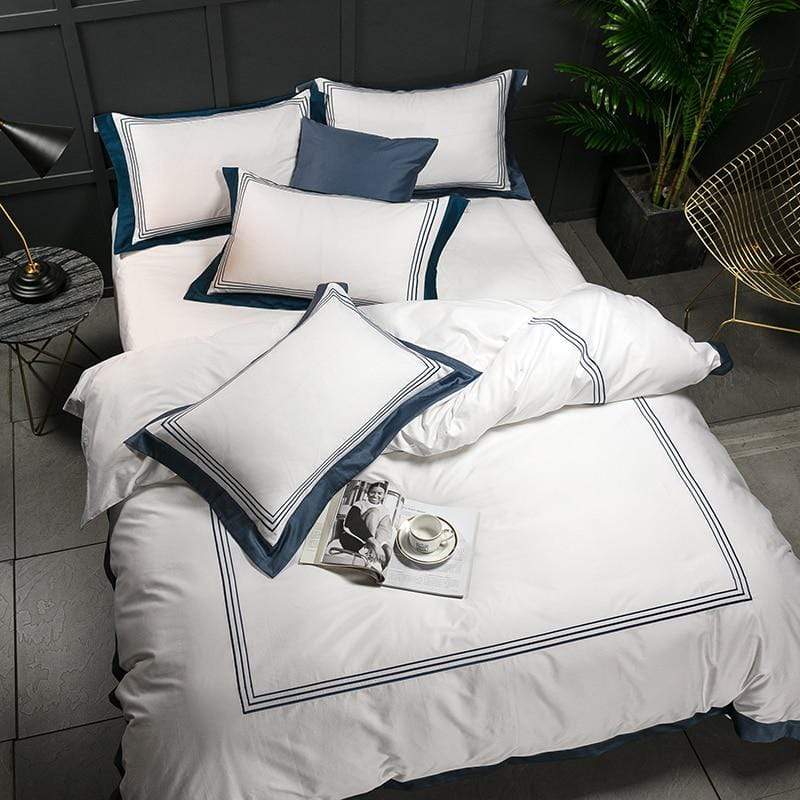 Her Shop Bedding 5-star Hotel White Luxury 100% Egyptian Cotton Bedding Sets