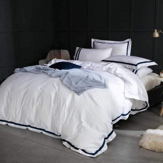 Her Shop Bedding 5-star Hotel White Luxury 100% Egyptian Cotton Bedding Sets
