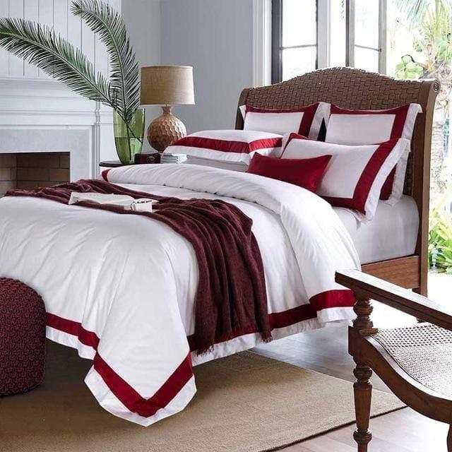 Her Shop Bedding 5-star Hotel White Luxury 100% Egyptian Cotton Bedding Sets