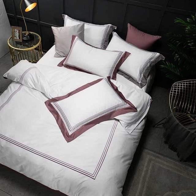 Her Shop Bedding 5-star Hotel White Luxury 100% Egyptian Cotton Bedding Sets