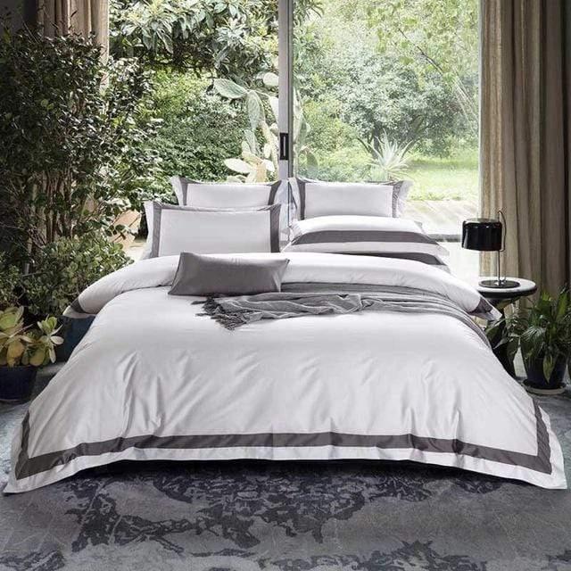 Her Shop Bedding 5-star Hotel White Luxury 100% Egyptian Cotton Bedding Sets