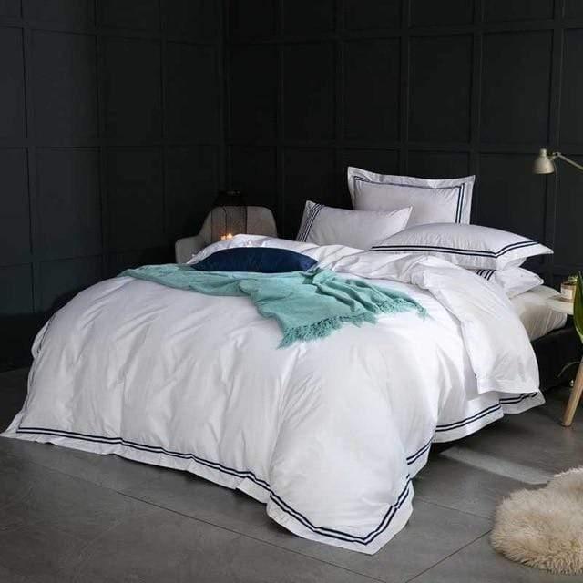 Her Shop Bedding 5-star Hotel White Luxury 100% Egyptian Cotton Bedding Sets