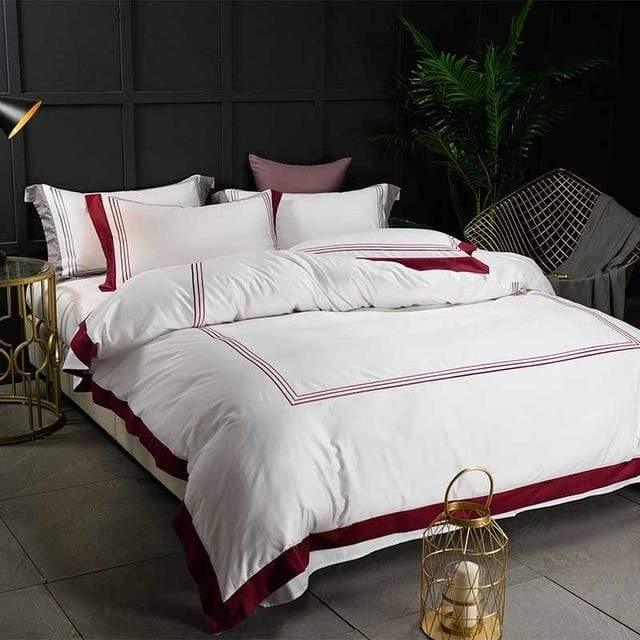 Her Shop Bedding 5-star Hotel White Luxury 100% Egyptian Cotton Bedding Sets