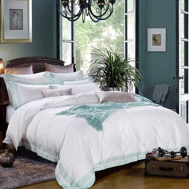Her Shop Bedding 5-star Hotel White Luxury 100% Egyptian Cotton Bedding Sets