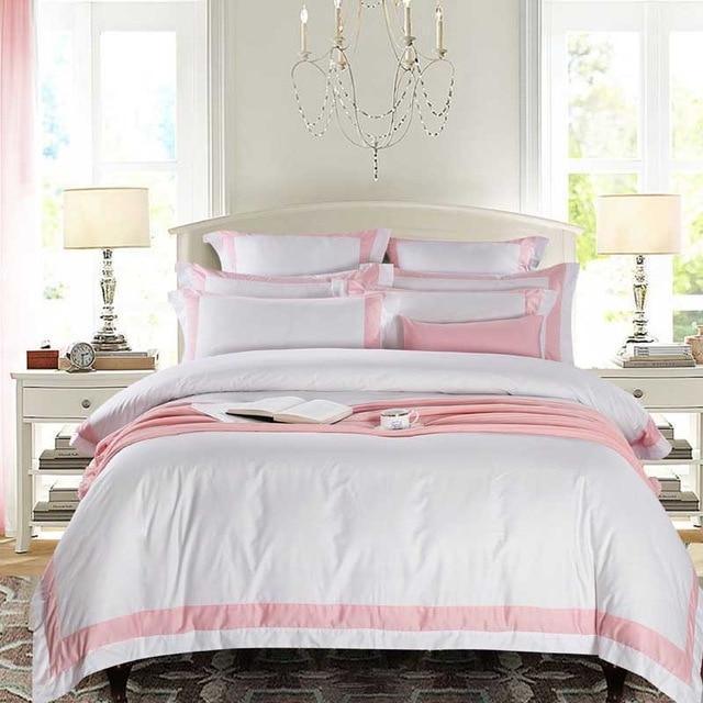 Her Shop Bedding 5-star Hotel White Luxury 100% Egyptian Cotton Bedding Sets