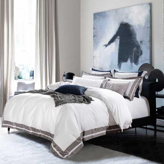 Her Shop Bedding 5-star Hotel White Luxury 100% Egyptian Cotton Bedding Sets