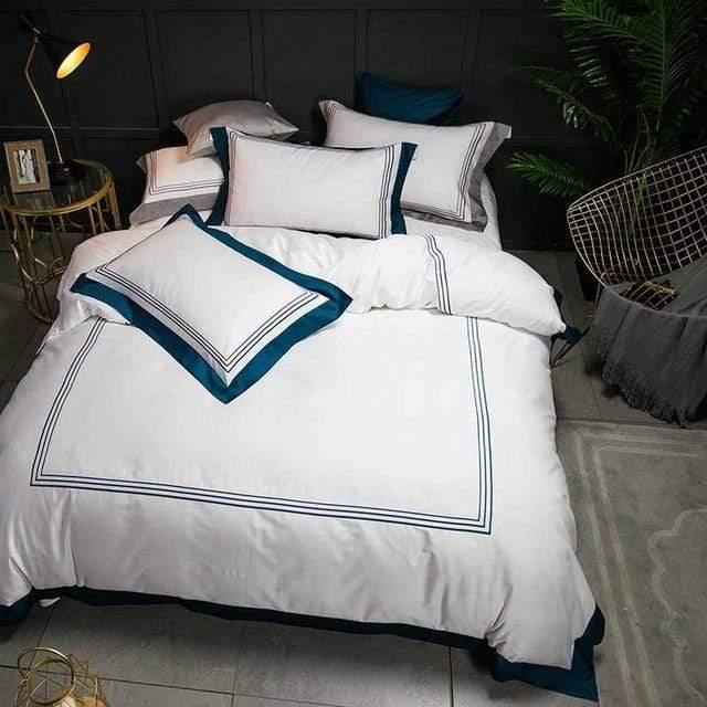 Her Shop Bedding 5-star Hotel White Luxury 100% Egyptian Cotton Bedding Sets
