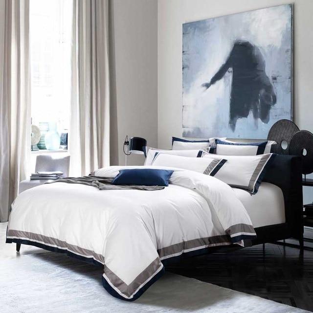 Her Shop Bedding 5-star Hotel White Luxury 100% Egyptian Cotton Bedding Sets