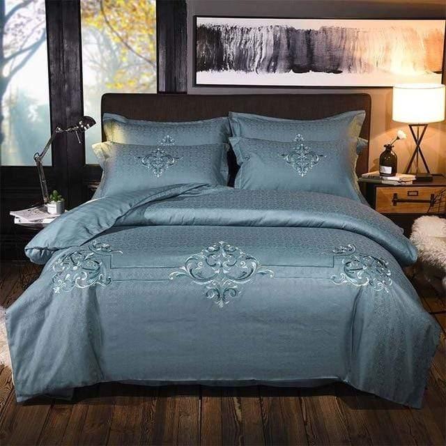Her Shop Bedding 15 / Queen 4pcs Europe luxury Embroidery Bedding Sets 100% Egypt Cotton Bedclothes Duvet/Quilt Cover Bed Linen Sheet wedding Set Queen King Size