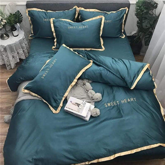 Home Textile Bedding Sets Adult Bedding Set Bed White Black Duvet Cover King Queen Size Quilt Cover Brief Bedclothes Comforter - HER SHOP