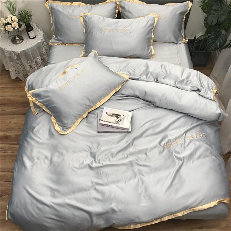 Home Textile Bedding Sets Adult Bedding Set Bed White Black Duvet Cover King Queen Size Quilt Cover Brief Bedclothes Comforter