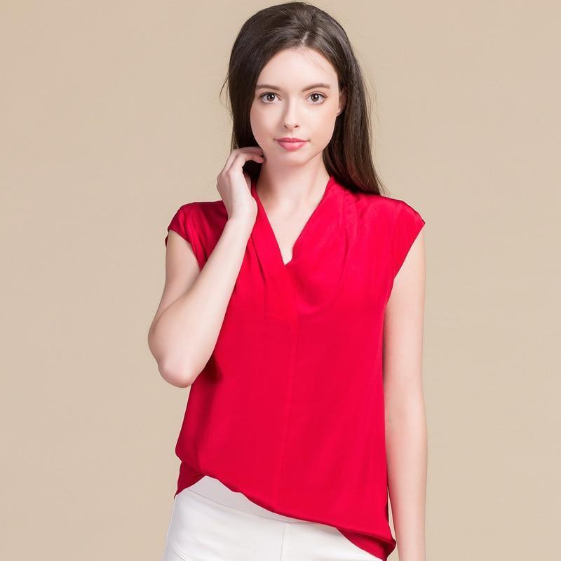 Women Sweet  100% Real Silk Blouses - HER SHOP