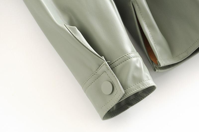 Women Motorcycle Leather Shirt