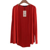 Her Shop Round Hem Red / XXXL Casual Long Sleeve Cardigan coats