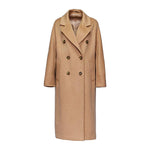 Her Shop Coats, Jackets & Blazers 100% Wool Elegant Double Breasted Belted Warm Wool Coat