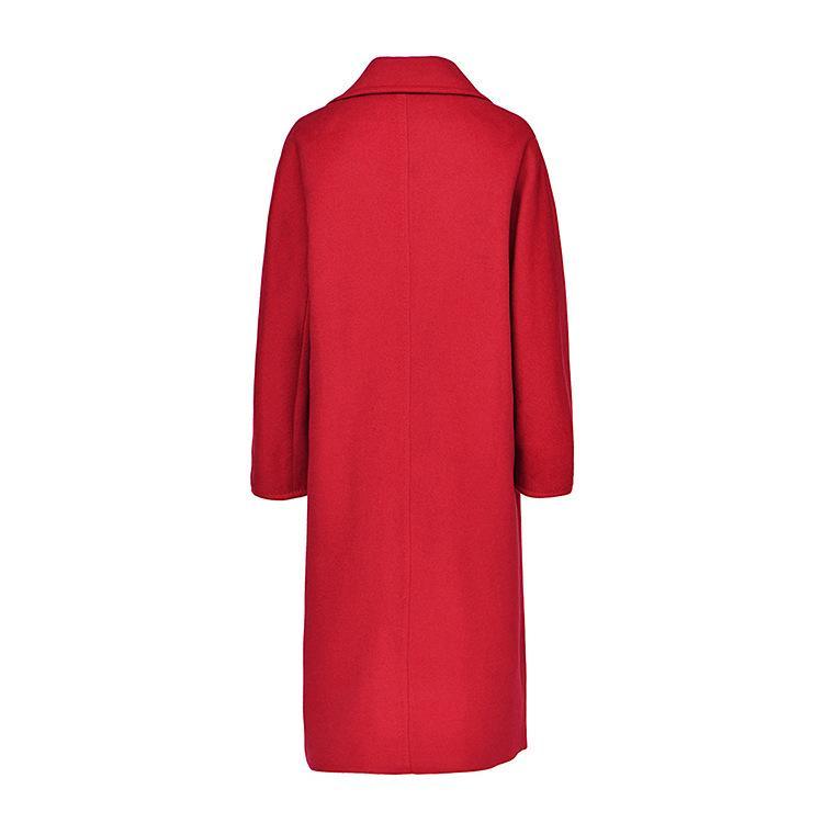 Her Shop Coats, Jackets & Blazers 100% Wool Elegant Double Breasted Belted Warm Wool Coat