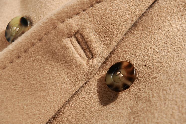 Her Shop Coats, Jackets & Blazers 100% Wool Elegant Double Breasted Belted Warm Wool Coat