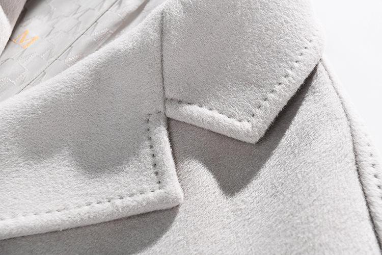 Her Shop Coats, Jackets & Blazers 100% Wool Elegant Double Breasted Belted Warm Wool Coat