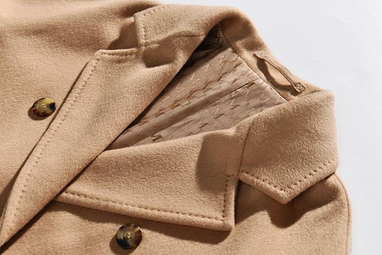 Her Shop Coats, Jackets & Blazers 100% Wool Elegant Double Breasted Belted Warm Wool Coat